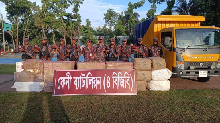ফেনীর ফুলগাজী-ছাগলনাইয়া সীমান্তে ৯৬ লক্ষ টাকার চোরাচালান পণ্য জব্দ