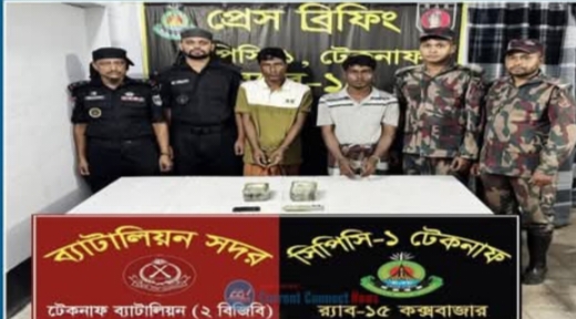 টেকনাফে র‍্যাব ও বিজিবির যৌথ অভিযানে ২০ হাজার ইয়াবা উদ্ধার আটক ২