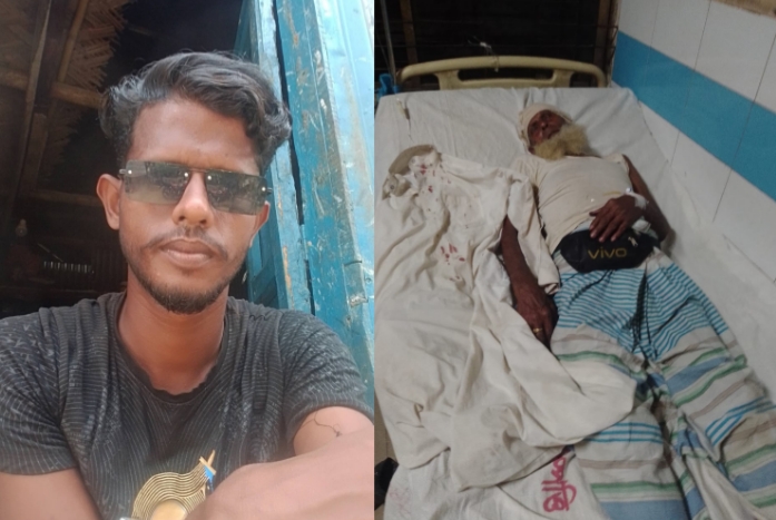 আমজাদ হাটে সম্পত্তির জন্য ছেলের চুরির কাঘাতে বাবার অবস্থা আশংকা জনক