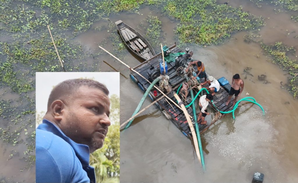 চৌদ্দগ্রামে ড্রেজার দিয়ে অবৈধভাবে নদী থেকে বালু উত্তোলনপ্রশাসনের জরুরি হস্তক্ষেপ কামনা স্থানীয় কৃষকদের