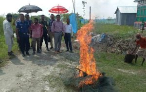 নবীনগরে অবৈধ ড্রেজার দিয়ে মাটি কাটা,পাইপ ও যন্ত্রপাতি জব্দ ও বিনষ্ট