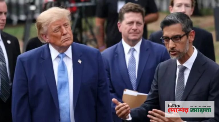 ম্যাপে আটলান্টিকের নাম বদলে নিজের নাম বসাতে গুগল সিইওকে ট্রাম্পের ফোন