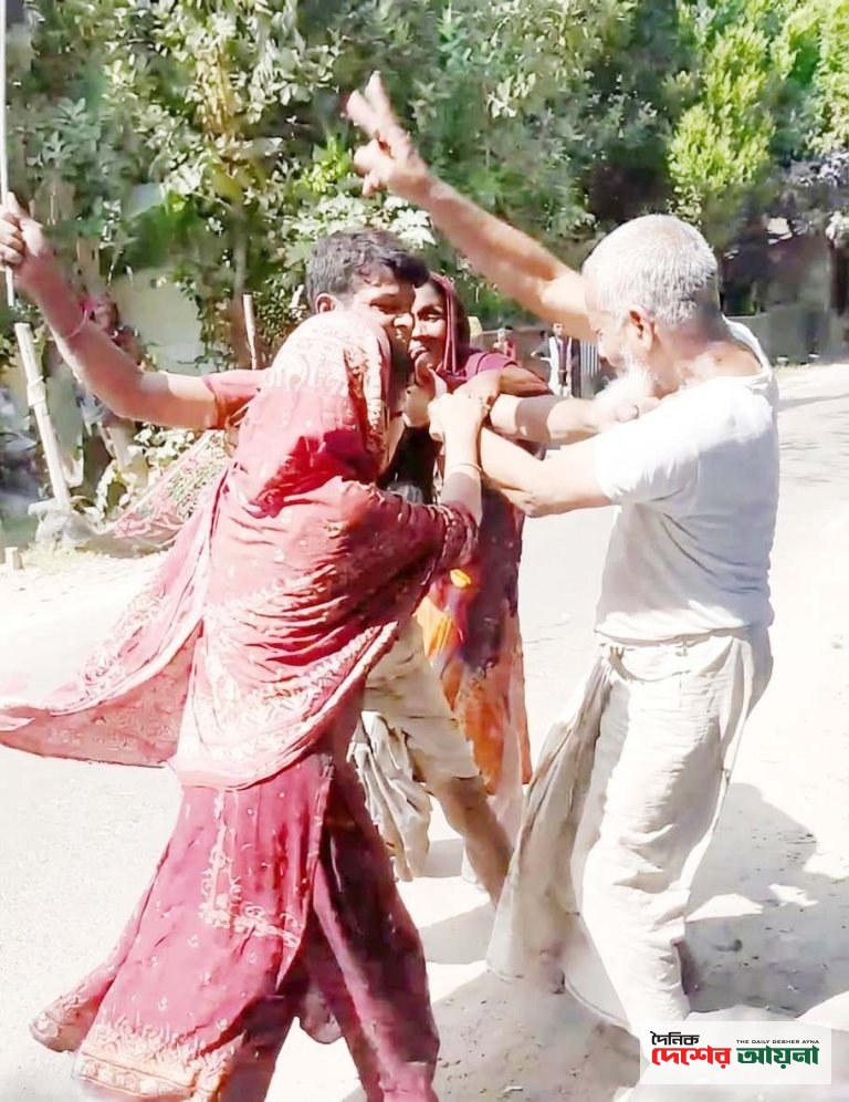 কালীগঞ্জে জমি দখলের চেষ্টা, গাছ কাটা ও মারধরের অভিযোগ