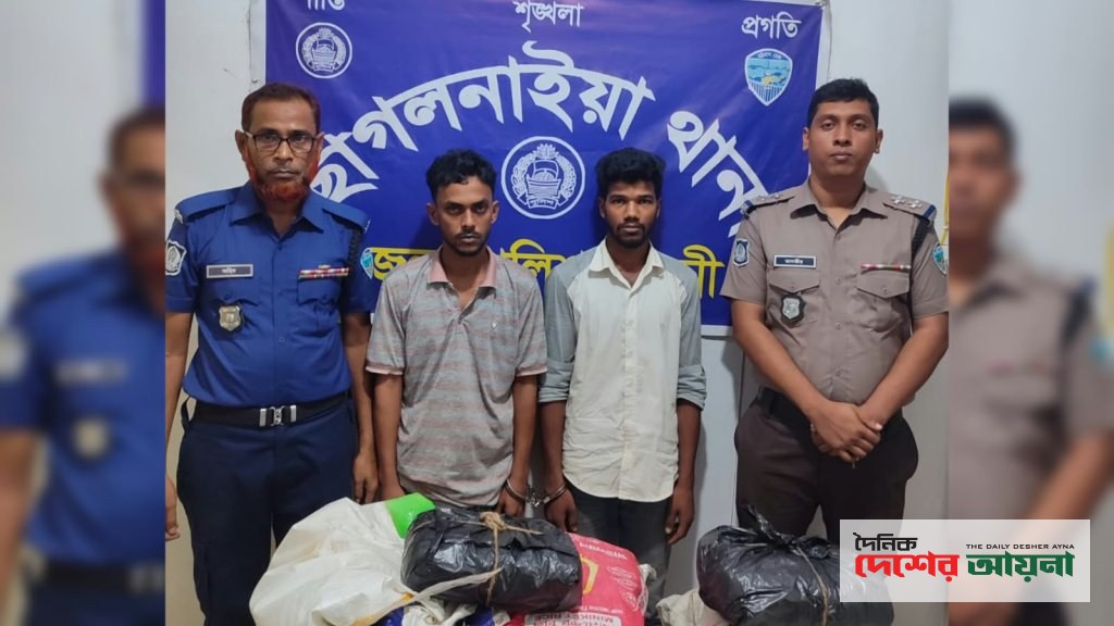 ছাগলনাইয়ায় মাদকবিরোধী অভিযান: ৩০ কেজি গাঁজাসহ আটক দুই