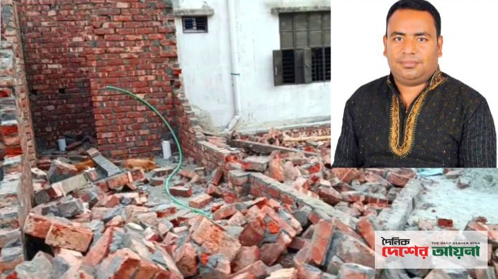 সিদ্ধিরগঞ্জে বাড়ি নির্মাণে চাঁদা না পেয়ে বাড়ি ভাঙচুর