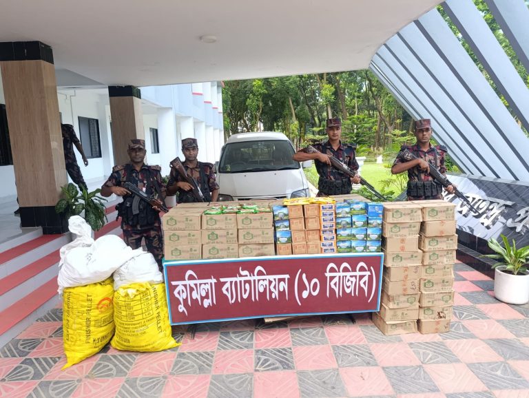 চৌদ্দগ্রামে বিজিবি'র অভিযানে ৩৯ লাখ টাকার ভারতীয় মালামাল জব্দ